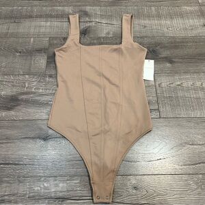 Abercrombie Tan Sleeveless Bodysuit
